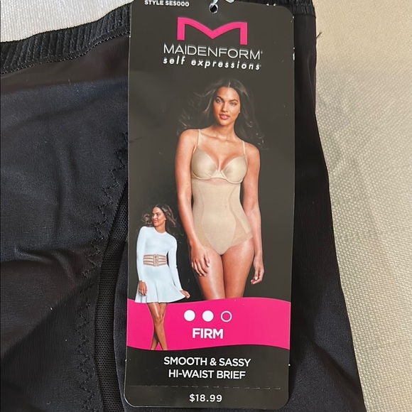 Maidenform Black Hi-Waist Brief - Picture 2 of 5